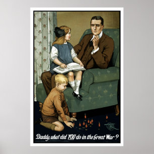 Poster Papa, qu'as-tu fait dans la grande guerre ?