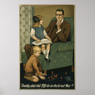Poster Papa, qu'as-tu fait pendant la Grande Guerre ?
