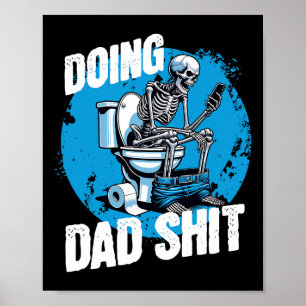 Poster Papa qui fait le père drôle Fête des Pères Adulte 