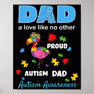 Poster Papa sensibilisation à l'autisme Fier Fils autiste
