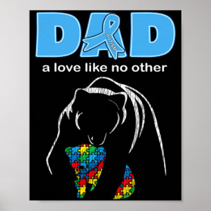 Poster Papa sensibilisation autisme Fils autisme Amour Fi