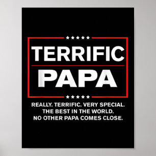 Poster Papa Terrifique - Drôle Donald Trump Best Papa