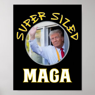 Poster Papa Trump Vance 2024 fait des frites
