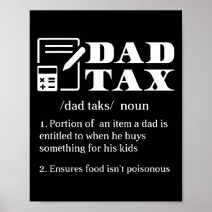 Poster Papa - Vêtements de définition de l'impôt