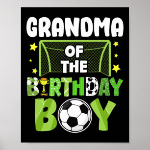 Poster Papamaman de foot Anniversaire Garçon Fête Famille