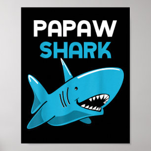 Poster Papaw Requin Cool Drôle Famille