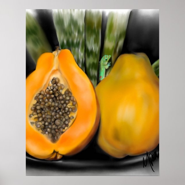 Poster Papaya Gecko (Devant)