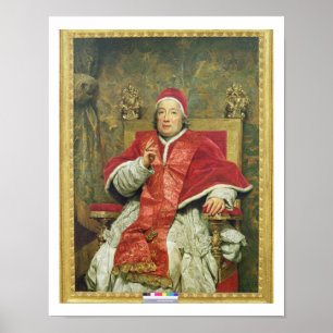 Poster Pape Clement XIII (1693-1769) (huile sur la toile)