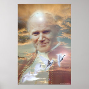 Poster Pape Jean Paul II par Gregory Gallo
