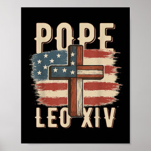 Poster Pape Léon Xiv Église Catholique Foi Chrétienne Pap