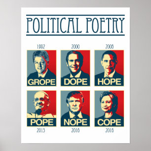 Poster Pape Nope Cope d'espoir de dopant de tâtonnement