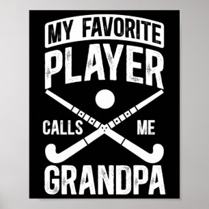 Poster Papi de hockey sur gazon fier joueur de hockey sur