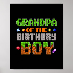 Poster Papi du garçon de la fête d'anniversaire Vidéo jou