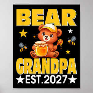 Poster Papi Est 2027 Nœud Papillon Floral Fête Des Mères 