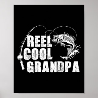 Poster Papi super cool - Cadeau de pêche pour papa ou gra