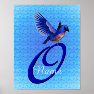 Poster Papier à en-tête Monogramme Initiale O Personnalis
