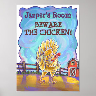 Poster Papier à lettres au poulet