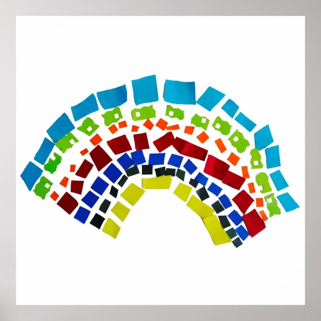 Poster Papier arc en ciel (Devant)