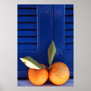 Poster Papier d'affiche de valeur de deux oranges (Matte)