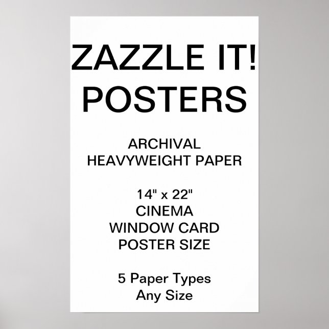 Poster papier d'archives personnalisé de 14 po x 2 (Devant)