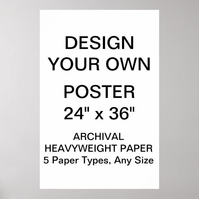Poster papier d'archives personnalisé de 24 po x 3 (Devant)
