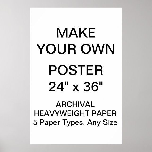 Poster papier d'archives personnalisé de 24 po x 3 (Devant)