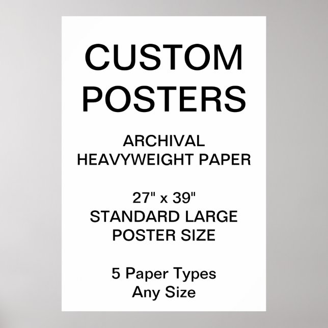 Poster papier d'archives personnalisé de 27 po x 3 (Devant)
