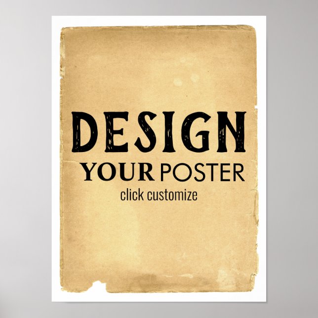 Poster Papier d'Arrière - plan d'antiquité personnalisé (Devant)