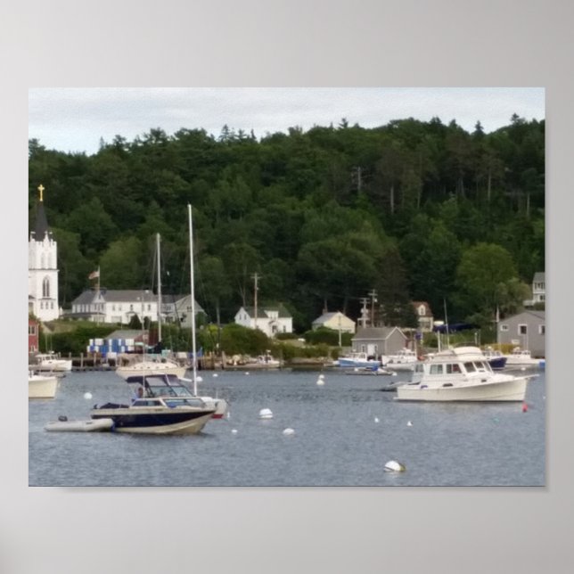 Poster Papier de Boothbay Harbour 11 po x 8,5 po ( (Devant)