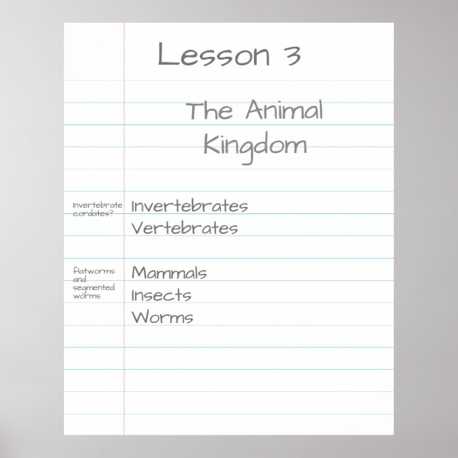 Poster Papier de note géant Customisé Visual Aid School (Devant)