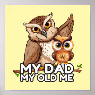 Poster Papier (mat) : Mon père Mon vieux moi