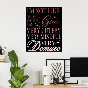 Poster Papier peint à ruban girly mignon