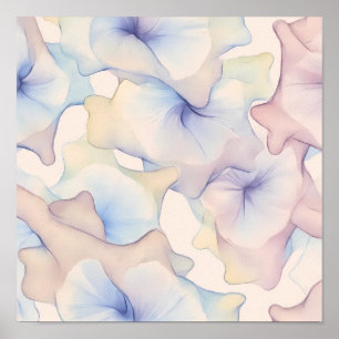 Poster Papier Peint Dentelle Pastel Aquarelle Sans Coutur