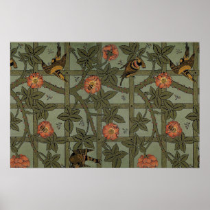 Poster Papier peint en treillis de William Morris