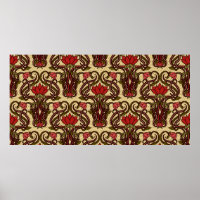 Papier peint floral sans charme dans un style Art 