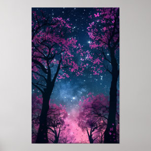 Poster Papier peint foncé Silhouette