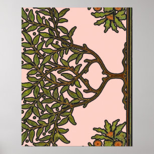 Poster Papier peint frise d'arbre de William Morris