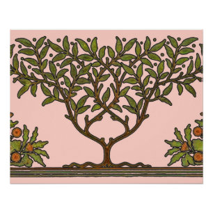 Poster Papier peint frise d'arbre de William Morris
