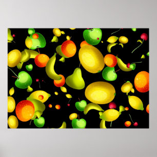 Poster Papier peint fruité