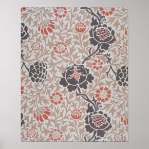 Poster Papier peint Grafton de William Morris Flower