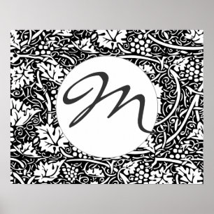 Poster Papier peint Motif William Morris Grape