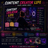 Papier peint Neon Studio Workspace pour YouTubers