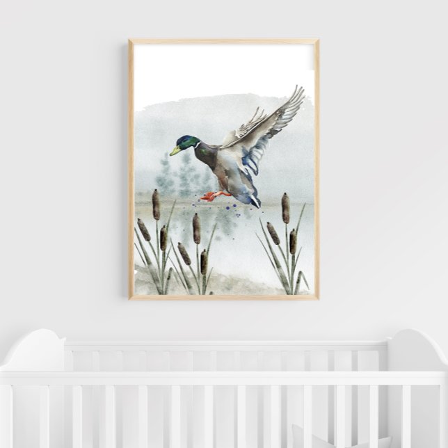 Poster Papier peint pour nurserie chasse au canard (Créateur téléchargé)
