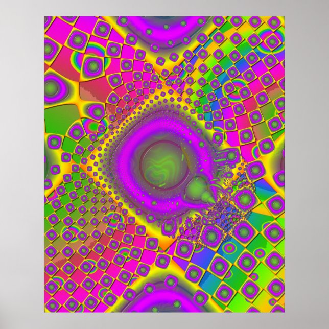 Poster Papier Pop Neon Psychedelic (Devant)
