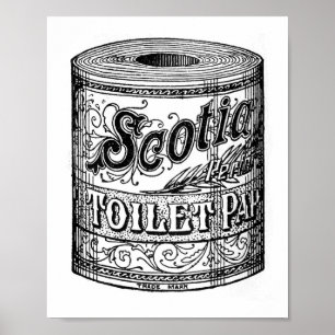 Poster Papier toilette vintage