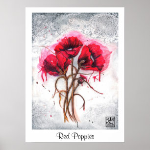 Poster Papiers rouges de Lisa Imprimer