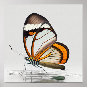 Poster Papillon à ailes en verre Art Imprimer l'affiche