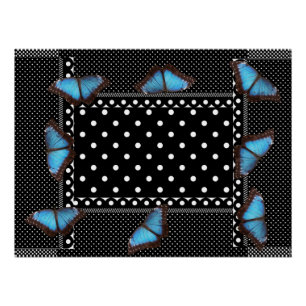 Poster Papillon à pois Motif Bureau Paix Destin