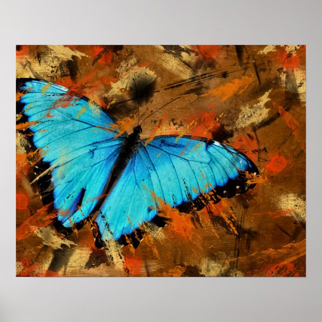 Poster Papillon Abstrait (Devant)