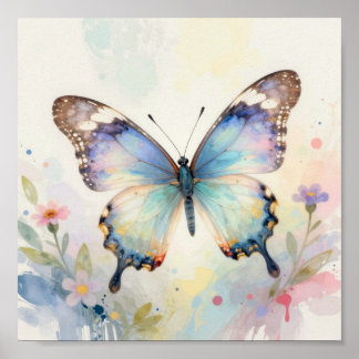 Poster Papillon Aquarelle